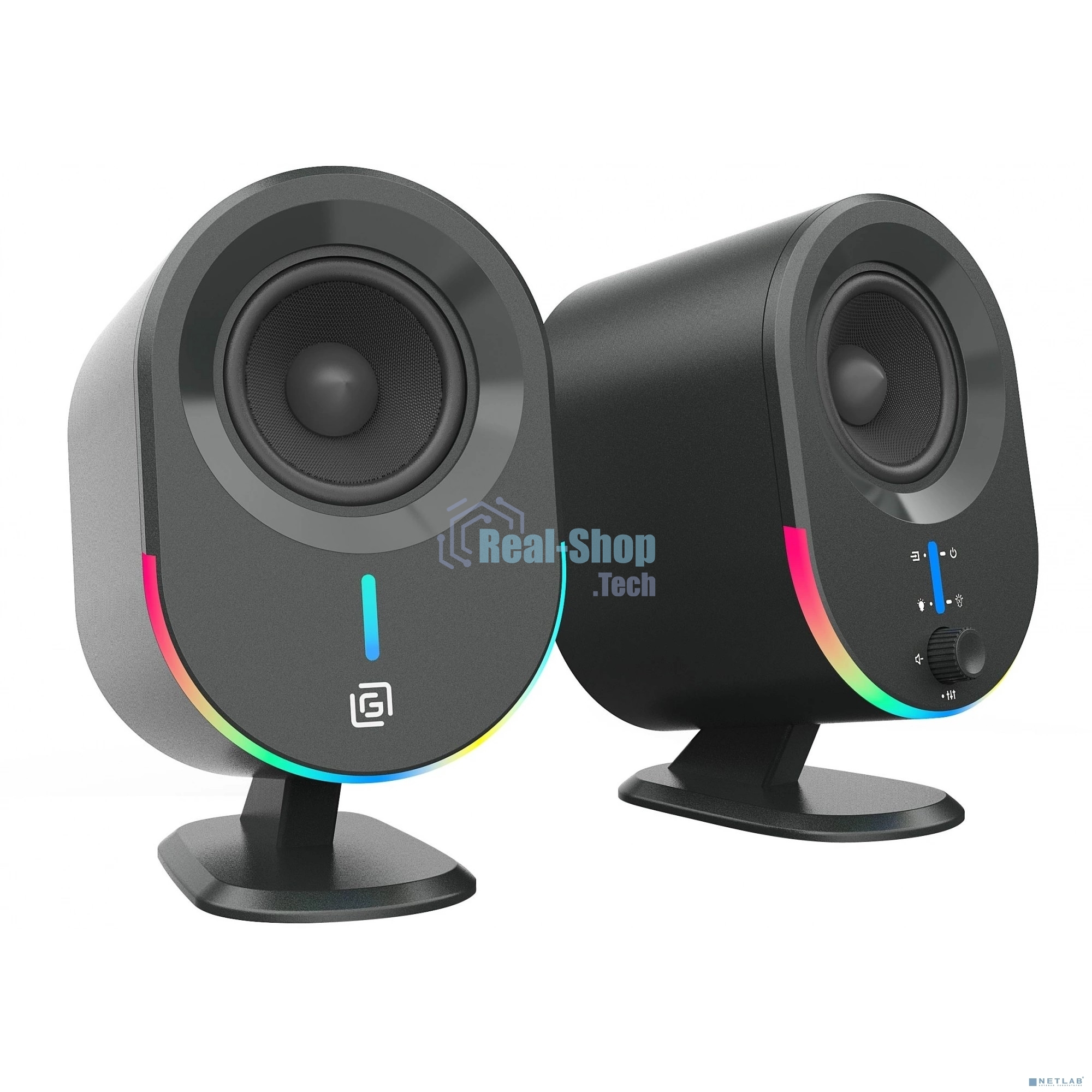 Акустическая система Оклик OK-303A 2.0 черный 20Вт BT