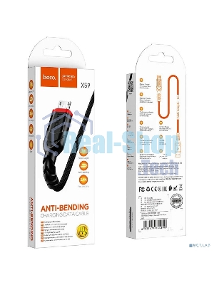 Кабель USB Micro/HOCO HC-44890 X59/1m/2.4A/Нейлон/черный