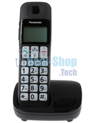 Телефон беспроводной (DECT) Panasonic KX-TGE110RUB черный АОН