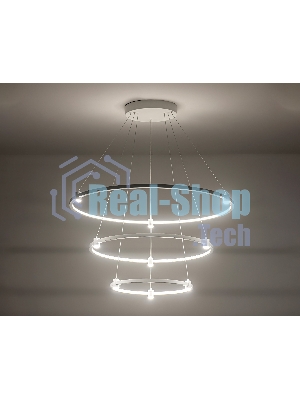 Подвесной светодиодный светильник Ambrella light FL5511/3+9 WH белый 90W 3000K/4200K/6400K D800/600/400*1300 (без ПДУ)