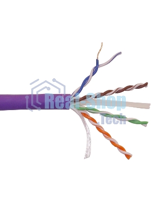 Кабель информационный Lanmaster LAN-6EUTP-HFLT-VI кат.6 UTP 4 пары 23AWG LSZH внутренний 305м фиолетовый