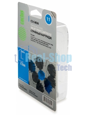 Картридж струйный Cactus CS-C4836 голубой (29 мл) для №11 HP 2000/2500/1000/1100/1200