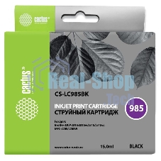 Картридж струйный Cactus CS-LC985BK черный (15 мл) для Brother DCPJ315W/DCPJ515W/MFCJ265W