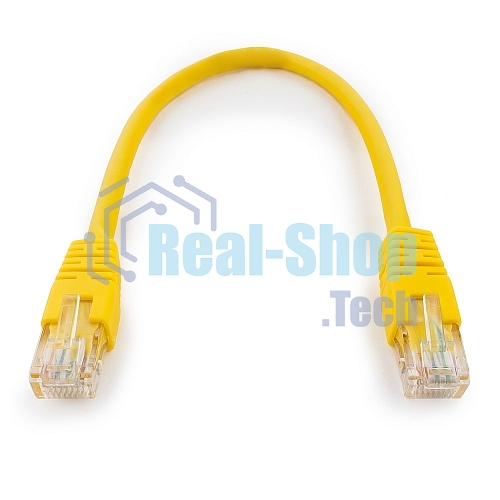 Патч-корд UTP Cablexpert cat.6, 0.25м, литой, многожильный, желтый