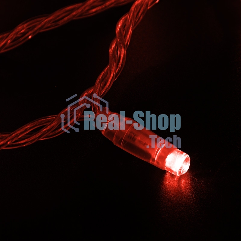 Гирлянда Neon-night Нить 10м, постоянное свечение, прозрачный ПВХ, 230В, красный