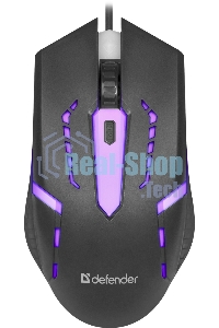 Мышь проводная Defender Hit MB-601 черный, 1200 dpi, USB, кнопки - 4