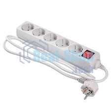 Сетевой фильтр Buro 500SL-1.5-G 1.5 м (5 розеток) серый (пакет ПЭ)