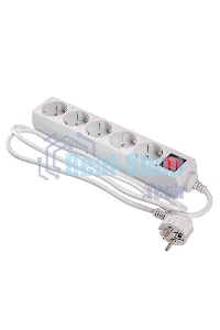 Сетевой фильтр Buro 500SL-1.5-G 1.5 м (5 розеток) серый (пакет ПЭ)