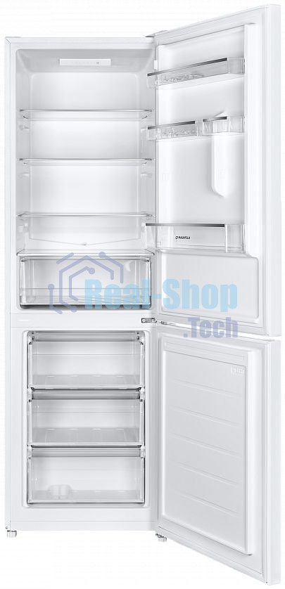 Холодильник Maunfeld MFF185SFW белый двухкамерный 213/104л морозилка снизу