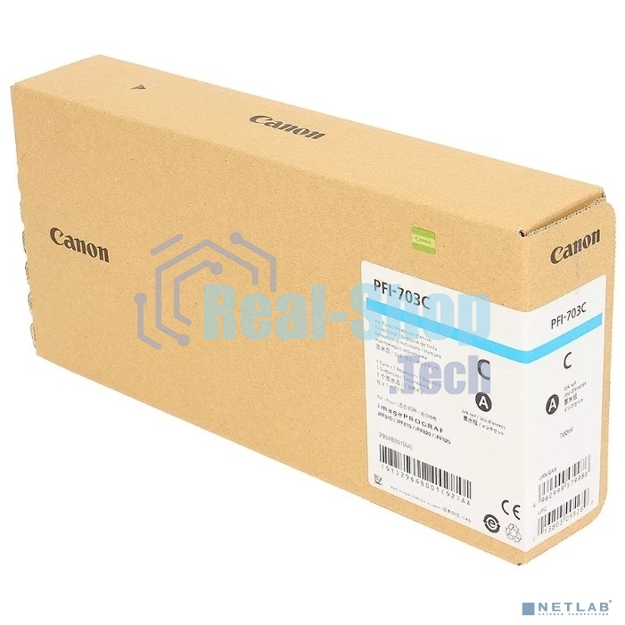 Картридж струйный PFI-703C (2964B001), для Canon iPF815/825, синий