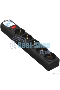 Сетевой фильтр Powercube SPG5-С5 5 м (5 розеток) черный (коробка)
