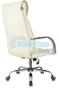 Кресло руководителя Бюрократ T-8010SL/IVORY слоновая кость, искусственная кожа, крестовина хром