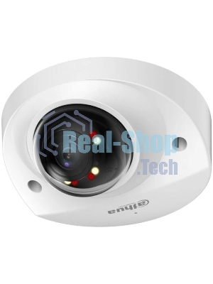 Уличная мини-купольная IP-видеокамера SmartDualLight Dahua DH-IPC-HDBW2249FP-AS-IL-0280B 2Мп, 1/2.8” CMOS, объектив 2.8мм, видеоаналитика, микрофон, ИК 30м, LED 30м, IP67, IK10, металл
