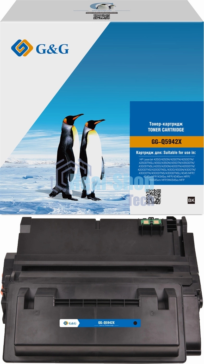 Картридж лазерный G&G GG-Q5942X черный (20 000 стр.) для HP LJ 4250/4250N/4250TN/4250DTN/4250DTNSL/4350/4350N/4350TN/4350DTN/4350DTNSL/4200/4200N/4200TN/4200DTN/4200DTNS/4200DTNSL/4300/4300N/4300TN/4300DTN/4300DTNS/4300DTNSL/4345 MFP/4345x MFP/4345xs MFP/4345xm MFP/M4345xm MFP/M4345xs MFP