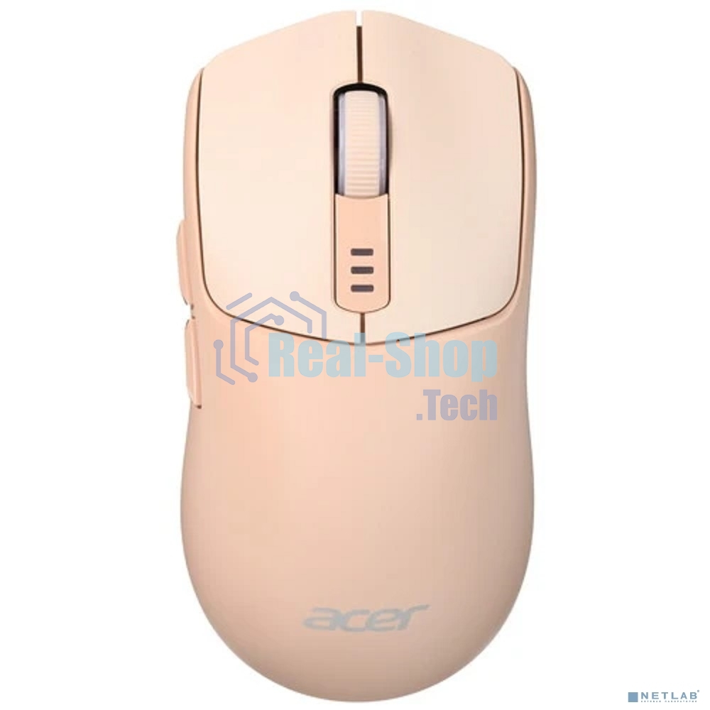 Мышь беспроводная Acer OMR312 розовый, 3200 dpi, радиоканал, Bluetooth, USB, кнопки - 5