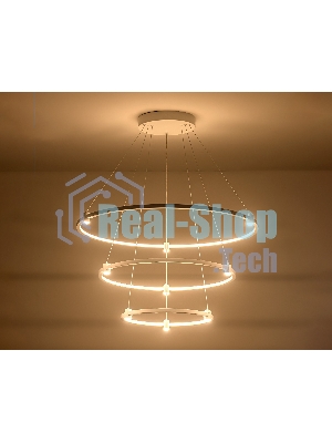 Подвесной светодиодный светильник Ambrella light FL5511/3+9 WH белый 90W 3000K/4200K/6400K D800/600/400*1300 (без ПДУ)