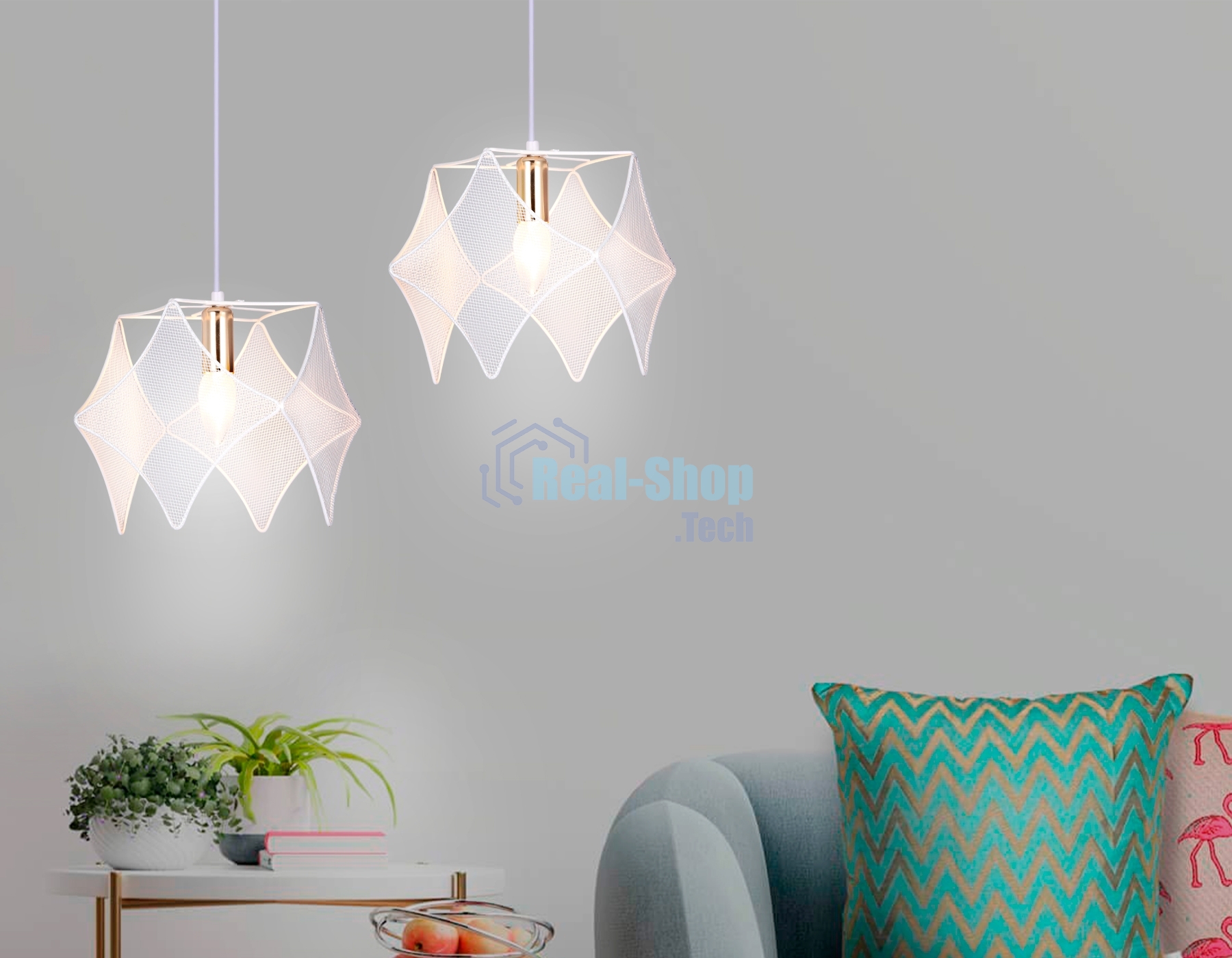Светильник Ambrella light TR8420 WH/GD белый/золото E14 max 40W D285*1000