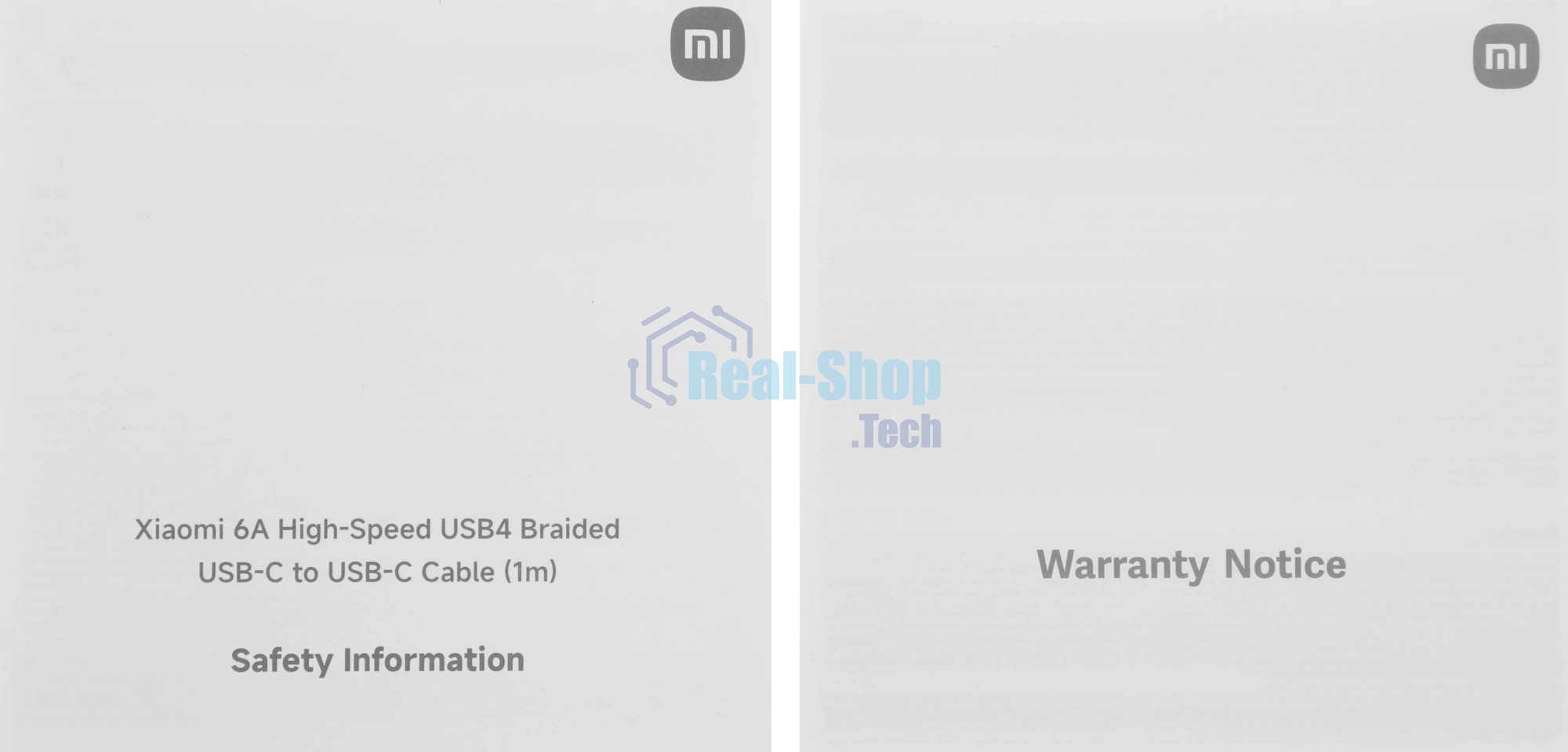 Кабель Xiaomi 6A High-speed USB4 Braided USB-C to USB-C Cable (1m) (BHR087BGL)