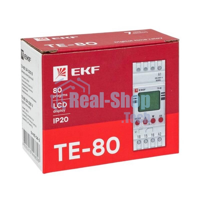 Таймер электронный двухканальный ТЭ-80 24-230В EKF