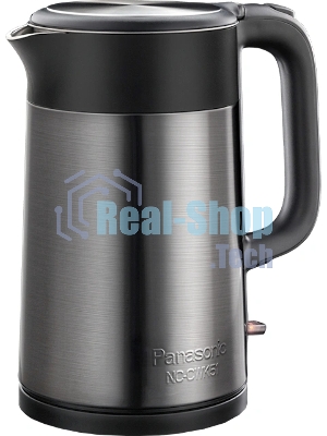 Чайник электрический Panasonic NC-CWK51 1.7 л, 1500 Вт, нержавеющая сталь/черный корпус: полупропилен/нержавеющая сталь