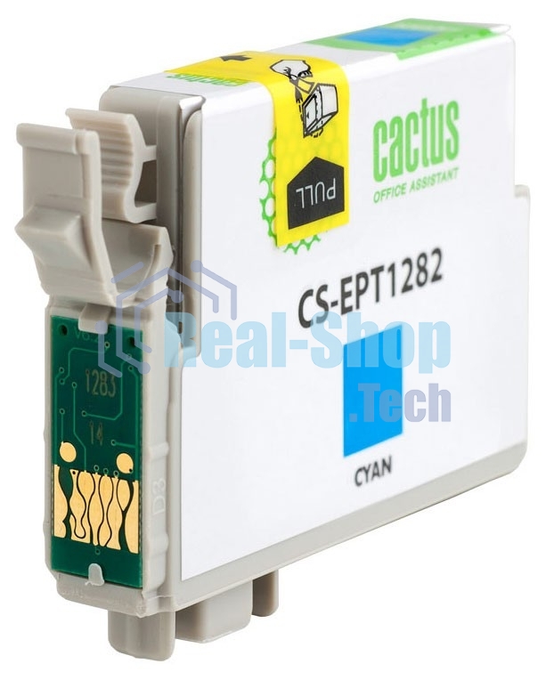 Картридж струйный Cactus CS-EPT1282 (T1282) голубой (7 мл) для Epson Stylus S22/S125/SX420/SX425/Office BX305