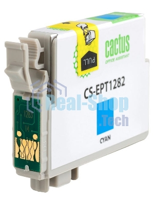 Картридж струйный Cactus CS-EPT1282 (T1282) голубой (7 мл) для Epson Stylus S22/S125/SX420/SX425/Office BX305