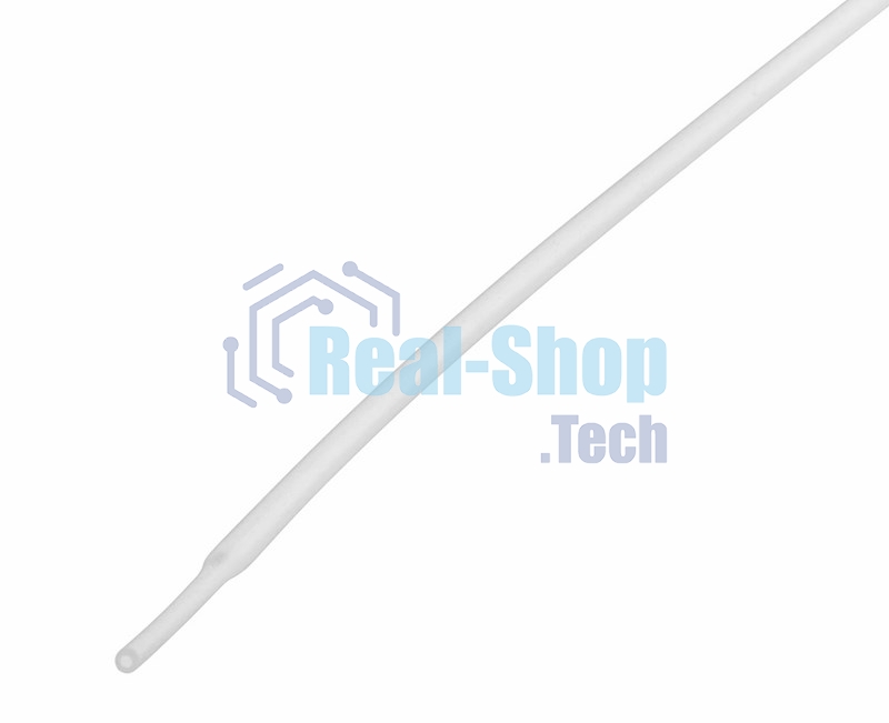 Термоусаживаемая трубка Rexant 1,0/0,5 мм, белая, упаковка 50 шт. по 1 м