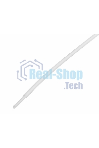 Термоусаживаемая трубка Rexant 1,0/0,5 мм, белая, упаковка 50 шт. по 1 м