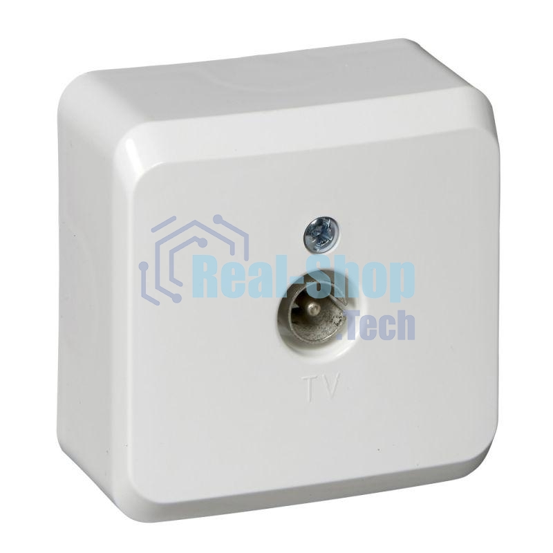 Розетка телевизионная TV 1-м ОП Этюд крем. SchE TVA-002K