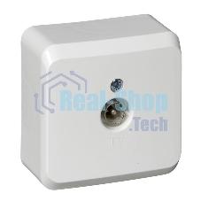 Розетка телевизионная TV 1-м ОП Этюд крем. SchE TVA-002K