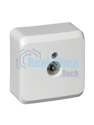 Розетка телевизионная TV 1-м ОП Этюд крем. SchE TVA-002K