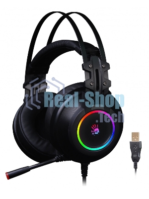 Гарнитура проводная с микрофоном A4 Bloody G528C черный 1.8м мониторы USB оголовье (G528C)