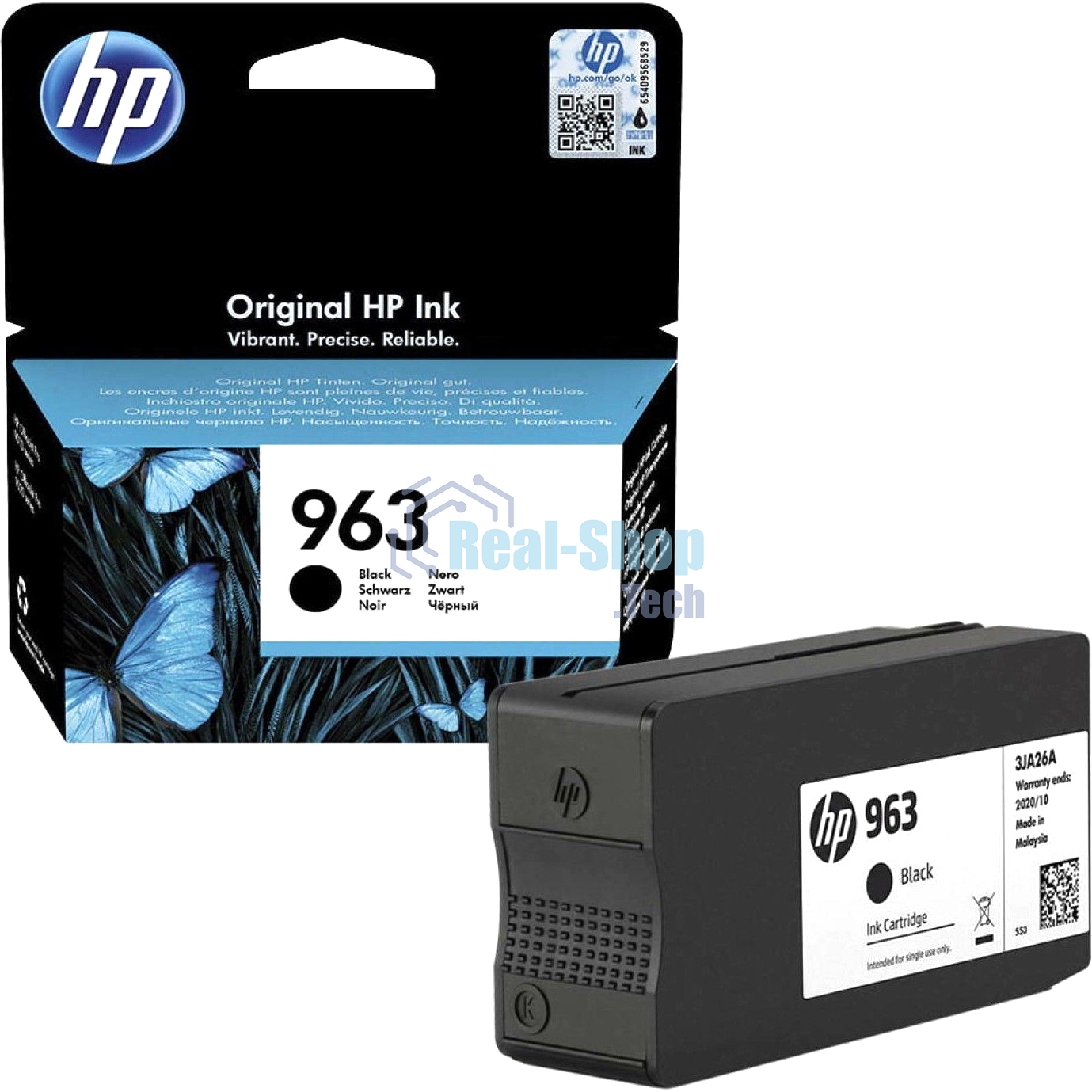 Картридж струйный HP 963 3JA26AE черный (1000 стр) для HP OfficeJet Pro 901x/902x