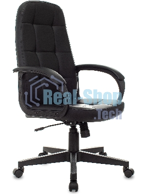 Кресло Бюрократ CH 002 черный, экокожа