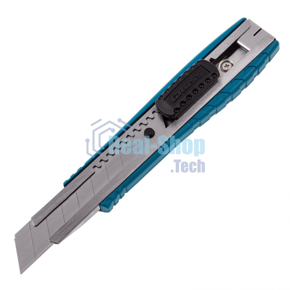 Нож Gross 160 мм, метал.корпус, выдв. сегм. лезвие 18 мм (SK-5), метал. напр-щая, клипса для ремня