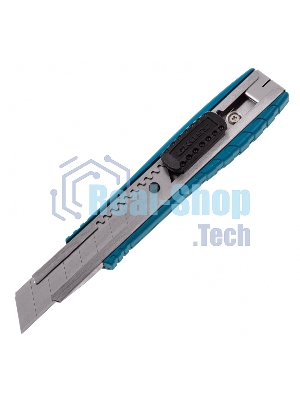 Нож Gross 160 мм, метал.корпус, выдв. сегм. лезвие 18 мм (SK-5), метал. напр-щая, клипса для ремня