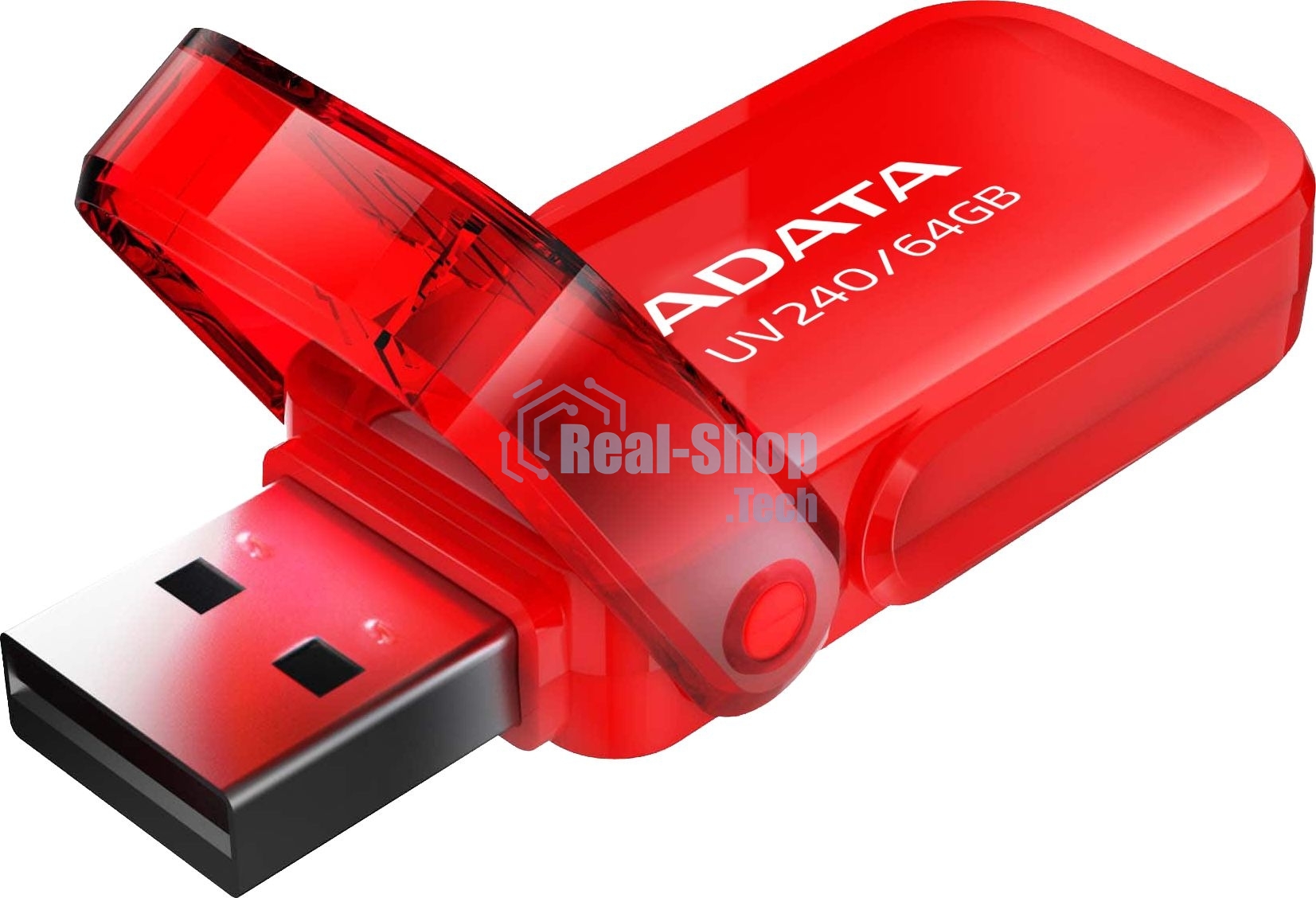 Флешка USB ADATA UV240 (AUV240-64G-RRD), 64Gb, USB 2.0, R/W 15/5, красный