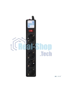 Сетевой фильтр Powercube SPG5-С5 5 м (5 розеток) черный (коробка)