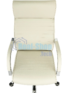 Кресло руководителя Бюрократ T-8010SL/IVORY слоновая кость, искусственная кожа, крестовина хром