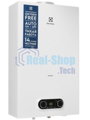 Водонагреватель газовый Electrolux GWH 14 NanoPlus 2.0 белый, проточный, 14 л/мин, 28 кВт, газ-контроль