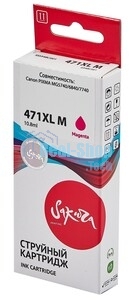 Картридж струйный Sakura 0348C001 (471XL M) для Canon, пурпурный, 10,8 мл., 650 к.