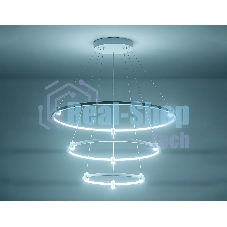 Подвесной светодиодный светильник Ambrella light FL5511/3+9 WH белый 90W 3000K/4200K/6400K D800/600/400*1300 (без ПДУ)