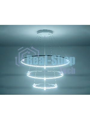 Подвесной светодиодный светильник Ambrella light FL5511/3+9 WH белый 90W 3000K/4200K/6400K D800/600/400*1300 (без ПДУ)