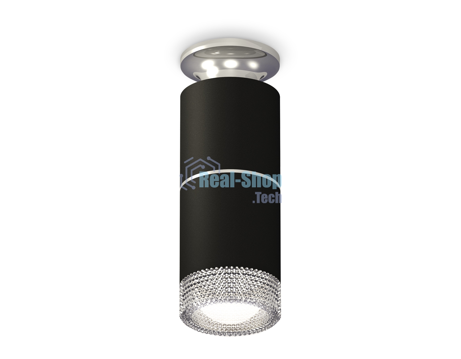 Светильник Ambrella Light XS6302222 SBK/PSL/CL черный песок/серебро полированное/прозрачный MR16 GU5.3