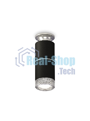 Светильник Ambrella Light XS6302222 SBK/PSL/CL черный песок/серебро полированное/прозрачный MR16 GU5.3