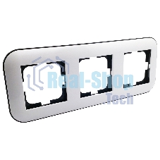 Ovivo Рамка 3-местн. ЛОФТ (LOFT), белый/черный, 404-010008-227