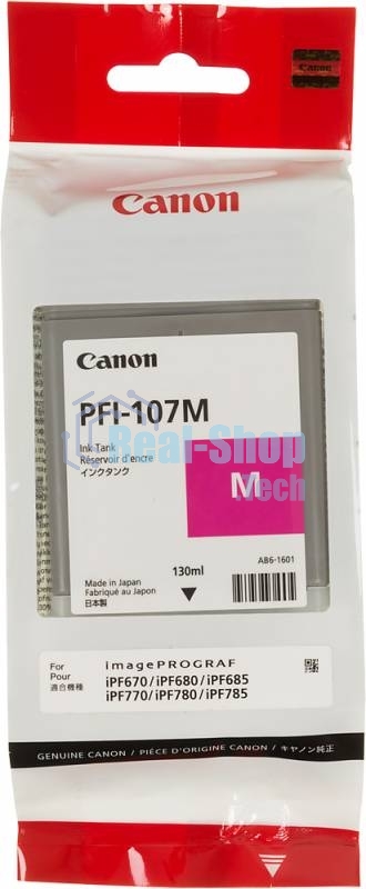 Картридж струйный Canon PFI-107M (6707B001) пурпурный (130 мл) для Canon iP F680/685/780/785