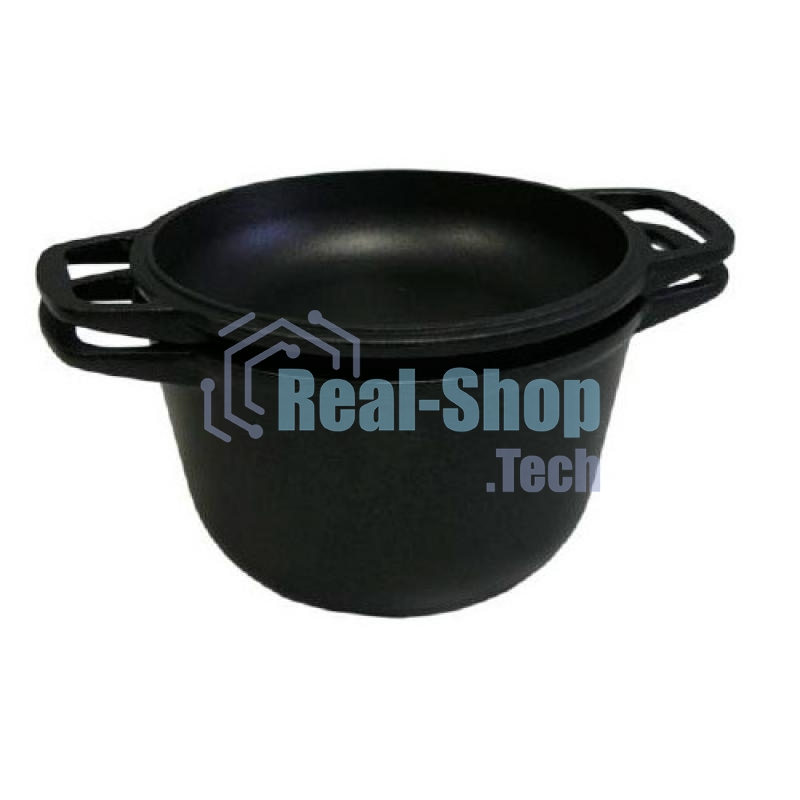 НЕВА МЕТАЛЛ ПОСУДА 6850 5,0 л.(Объем 5 л. С крышкой-сковородкой Антипригарное покрытие Сталафлон равномерно нагревается за счет особой конструкции корпуса по принципу 