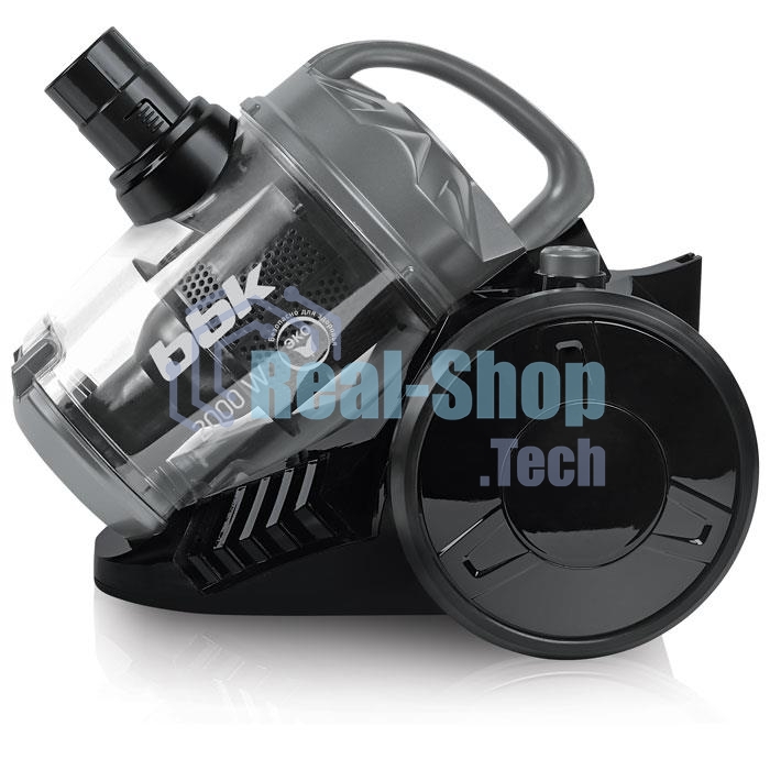 Пылесос BBK BV1503 (черный/темно-серый), 2000Вт, без мешка, объем контейнера для пыли 2,5л, мощность 320 Вт