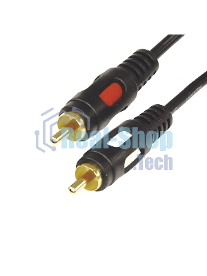 Шнур Rexant 2 RCA - 2 RCA, длина 3 метра, черный (GOLD)